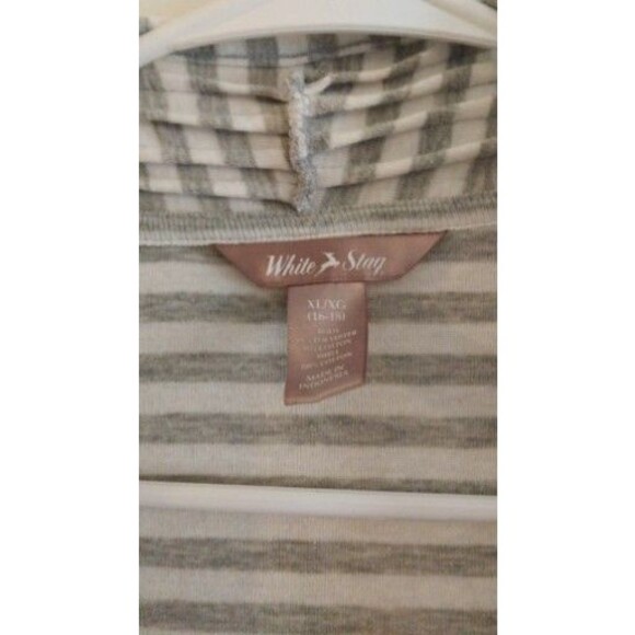 WHITE STAG Women's Size XL Gray Tank With Attached Gray And White  Cardigan - Picture 5 of 6